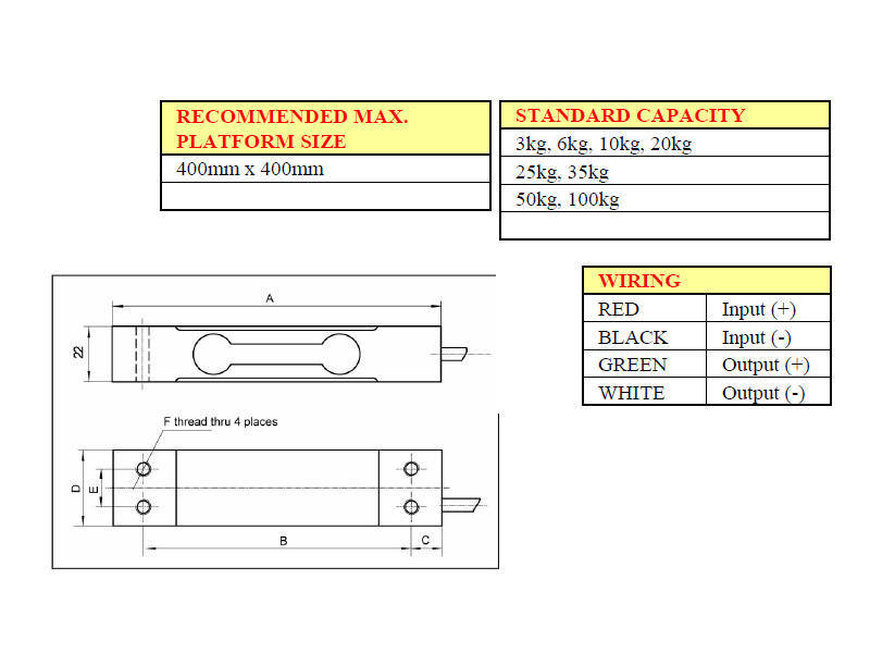 Loadcell VLC-134 VMC Kích thước